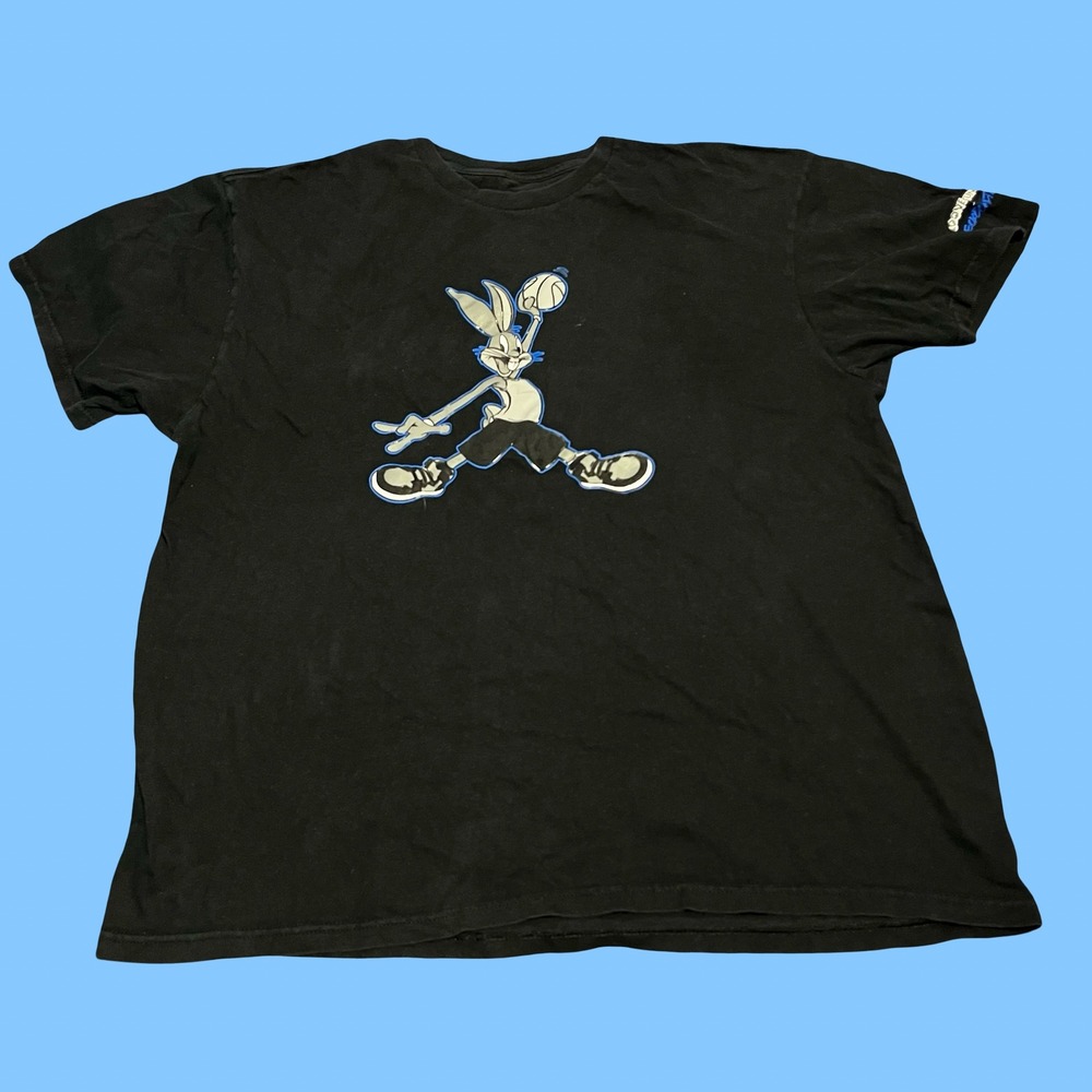 Ecko Unltd x Looney Tunes Bugs Bunny Basketball Graphic T-Shirt Mens XL Black